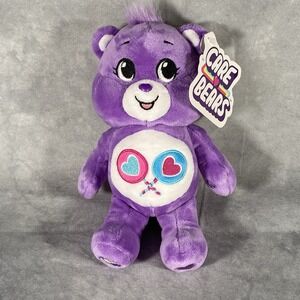 Care Bears Share Bear Stuffed Animal Plush 9" Purple‎ NEW